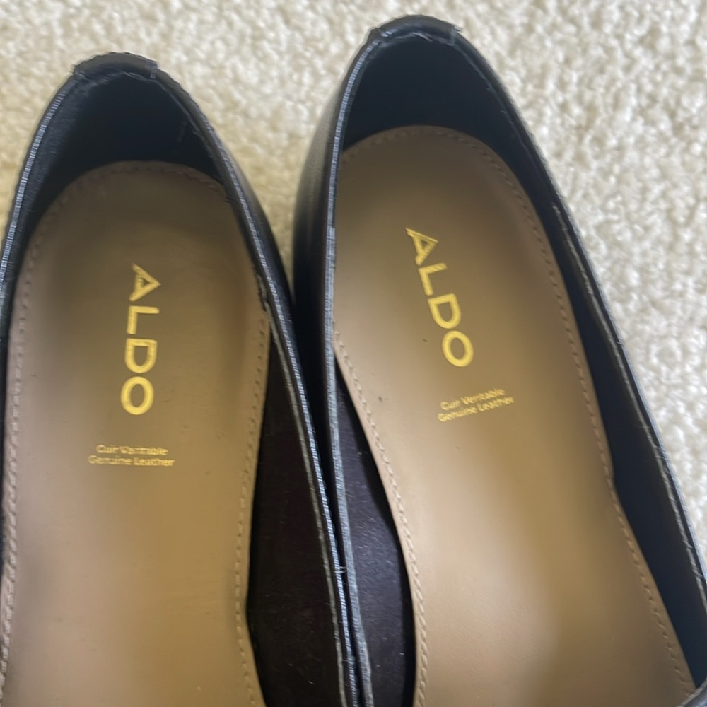 Aldo Black Leather Loafers - Picture 7 of 7